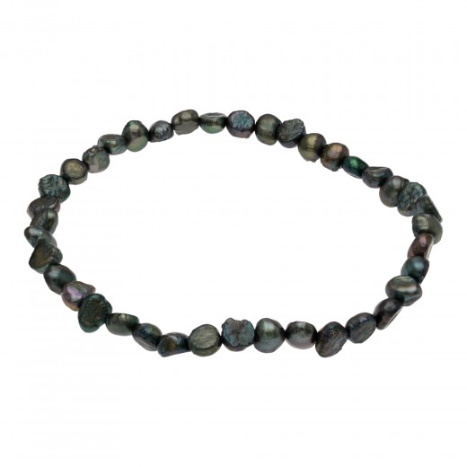 PULSERA PERLA BIWA FLAT 4,50-5,5 GRIS