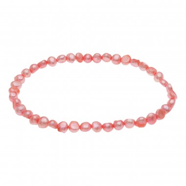 PULSERA PERLA BIWA FLAT 4,50-5,5 ROSA