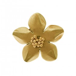 FLOR CUERO REF.10 45MM 42 DORADO METALIZADO