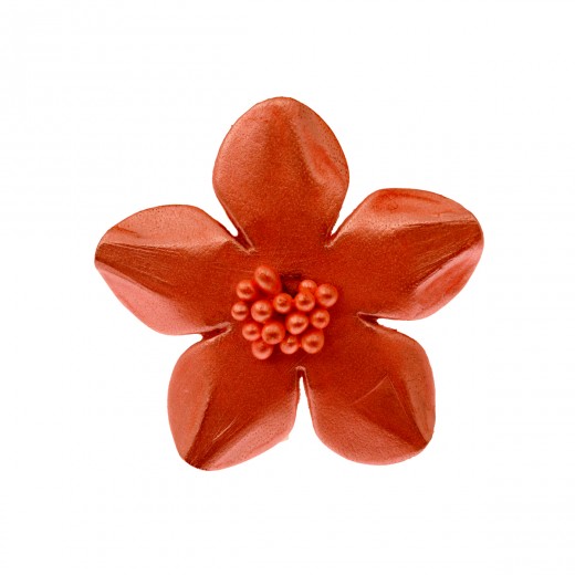 FLOR CUERO REF.10 45MM 43 COBRE METALIZADO