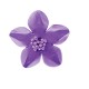 FLOR CUERO REF,10 45MM 64 MORADO METALIZADO