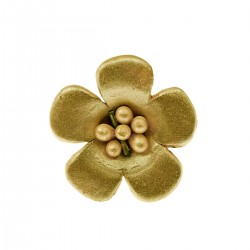 FLOR CUERO REF.99 25MM 54 BRONCE METALIZADO