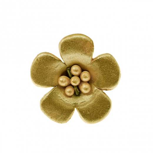 FLOR CUERO REF.99 25MM 54 BRONCE METALIZADO