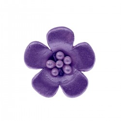 FLOR CUERO REF.99 25MM 64 MORADO METALIZADO