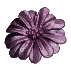 FLOR CUERO REF. 15 50MM 64 MORADO METALIZADO