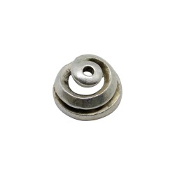 CASQUILLA ESPIRAL 12MM PLATA VIEJA