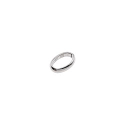 ANILLA METAL ABIERTA 15X10MM OVAL PLATA VIEJA