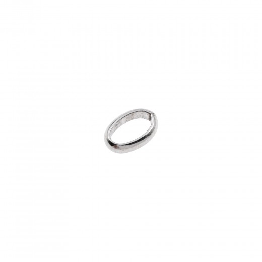 ANILLA METAL ABIERTA 15X10MM OVAL PLATA VIEJA