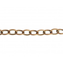 CADENA ACERO OVAL FORZADA 14X10MM COBRE ANTIC