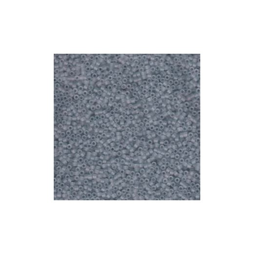 TUBO 8GR DELICA MIYUKI 11-0 N.381 GRIS SOMBRA MATE TRANS.