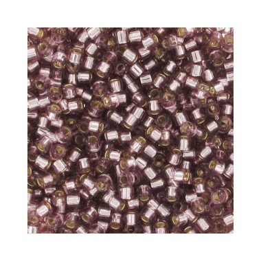 TUBO 8GR DELICA MIYUKI 11-0 N.146 ROSALINE PLATA INT. IRIS