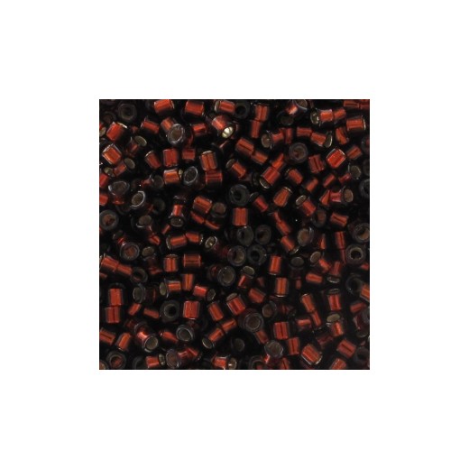 TUBO 8GR DELICA MIYUKI 11-0 N.202 BURGUNDY PLATA INT. IRIS