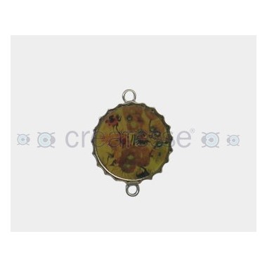 CHAPA METAL 29MM VAN GOGH GIRASOLES