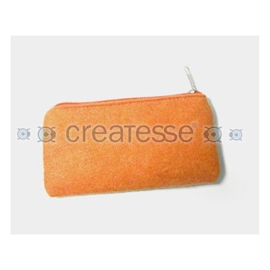 FIELTRO MONEDERO 130X75MM CON CREMALLERA NARANJA