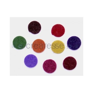 PACK FIELTRO DISCOS 22MM COLORES SURTIDOS - 10 UNIDADES