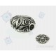 ENTREPIEZA LATON FILIGRANA BALI 22x18MM (ID 4MM) PLATA VIEJA