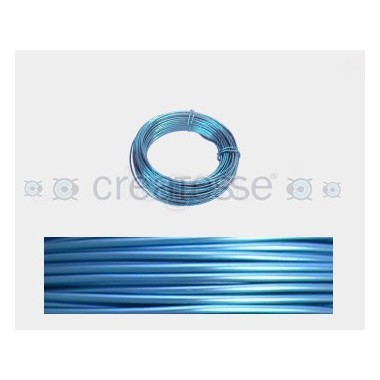 CABLE ALUMINIO MALEABLE 1MM AZUL CLARO -12 METROS