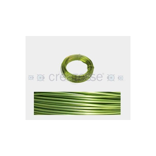 CABLE ALUMINIO MALEABLE 1MM VERDE MANZANA -12 METROS