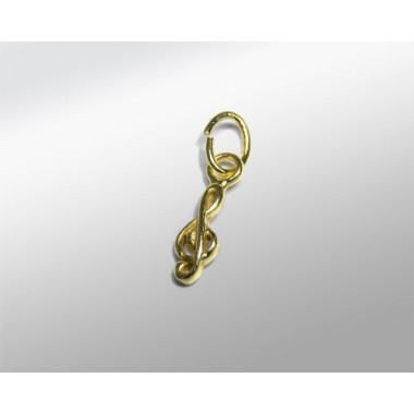 COLGANTE CLAVE DE SOL PLATA 925 DORADO