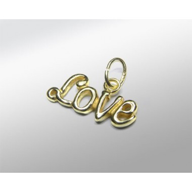 COLGANTE LOVE PLATA 925 DORADO