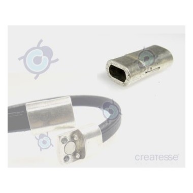 CIERRE ZAMAK MAGNETICO 23X12 (ID 7X4,5) PLATA VIEJA