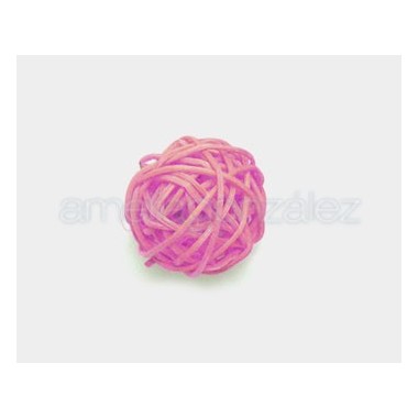 BOLA RAFIA OVILLO TRENZADO 30MM ROSA