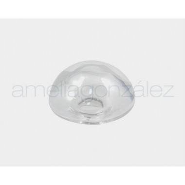 MEDIA BOLA CRISTAL HUECA 1T 22MM (ID 5MM) TRANSPARENTE