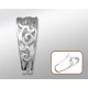 ACORTACOLLARES PLATA FANTASIA CALADO 31,5X12MM