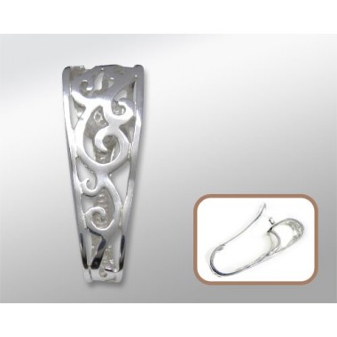 ACORTACOLLARES PLATA FANTASIA CALADO 31,5X12MM