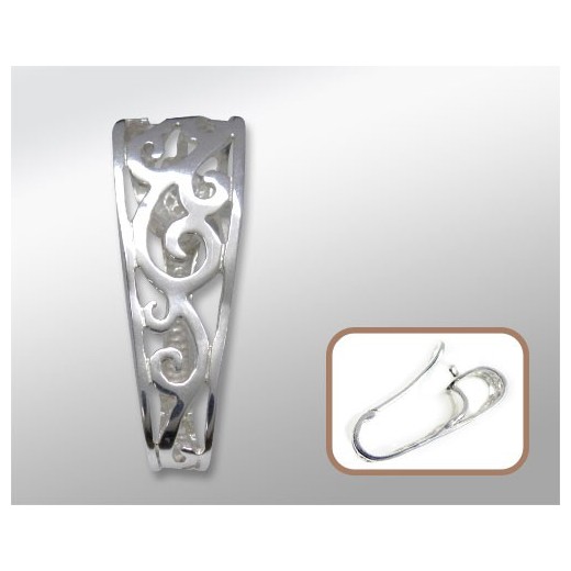 ACORTACOLLARES PLATA FANTASIA CALADO 31,5X12MM