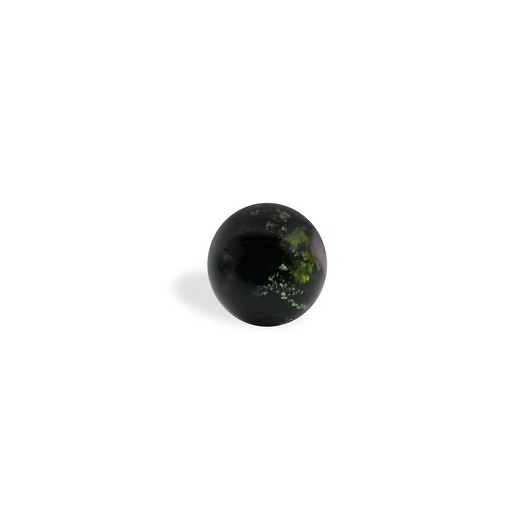 CRISTAL BOLA 14MM (ID 1,5MM) BASE PLATA Y FLORES NEGRA