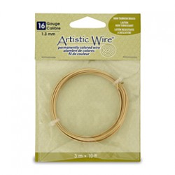 ARTISTIC WIRE GALGA 16 (1,29MM) - 3,05 M LATON DORADO