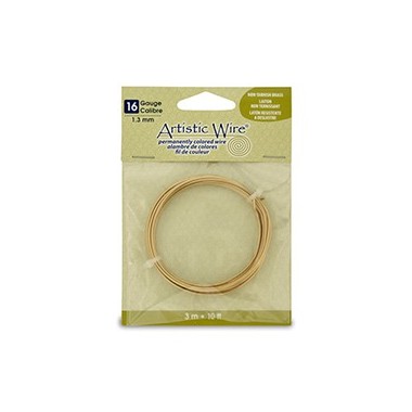 ARTISTIC WIRE GALGA 16 (1,29MM) - 3,05 M LATON DORADO