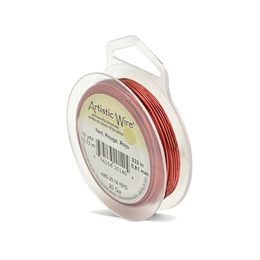 ARTISTIC WIRE GALGA 20 (0,81MM) - 13,72M ROJO