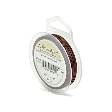 ARTISTIC WIRE GALGA 24 (0,51MM) -18,29M MARRON