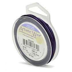 ARTISTIC WIRE GALGA 18 (1,02MM)-9.10M PURPURA DE METAL