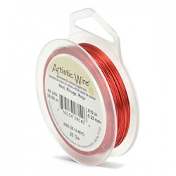 ARTISTIC WIRE GALGA 28 (0,32MM) -36,58M ROJO