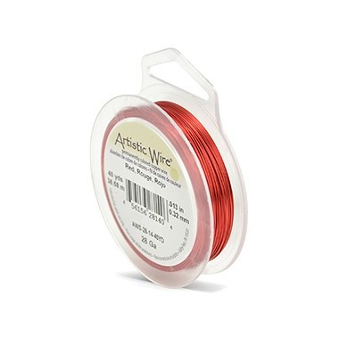 ARTISTIC WIRE GALGA 28 (0,32MM) -36,58M ROJO