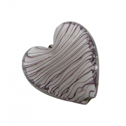 CRISTAL WAVED STRIPES CORAZON 18MM BLANCO MALVA (ID 1MM)