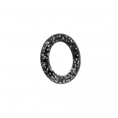 ARO BASE PLATA 32MM NEGRO