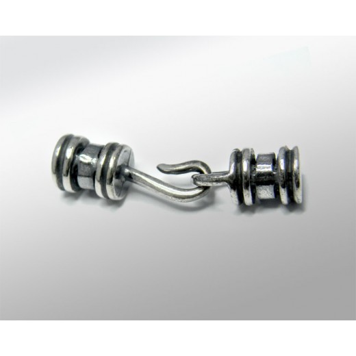 TERMINAL GANCHO SET PARA CORDON 3MM INT. PLATA