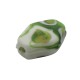 CRISTAL DECORADO ROMBO PLANO 29X29 (ID 3MM) VERDE-BLANCO