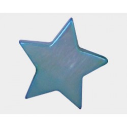 NÁCAR AZUL 22 MM ESTRELLA - 4 UNIDADES