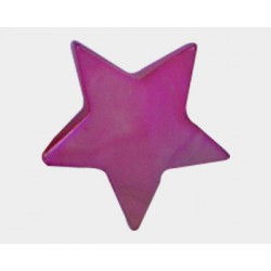 NÁCAR ROSA 22 MM ESTRELLA - 4 UNIDADES